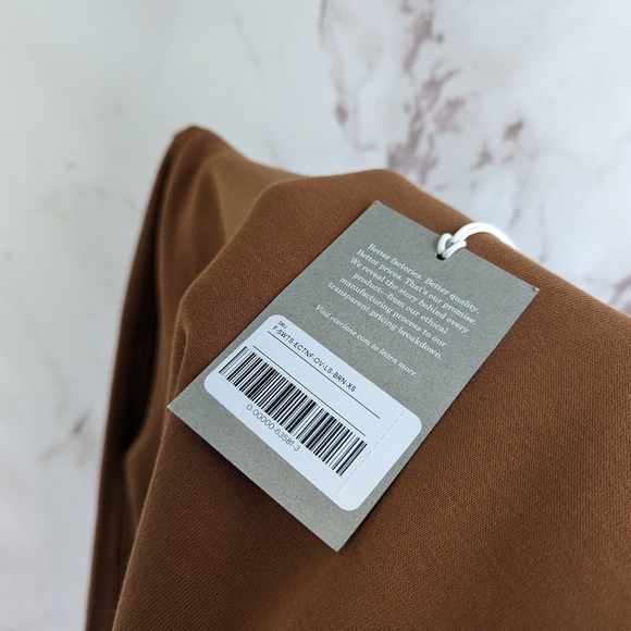 Everlane Sweatshirt Women XS Cocoa The ReNew Mock Neck Fleece Pullover Sweater - Picture 11 of 13